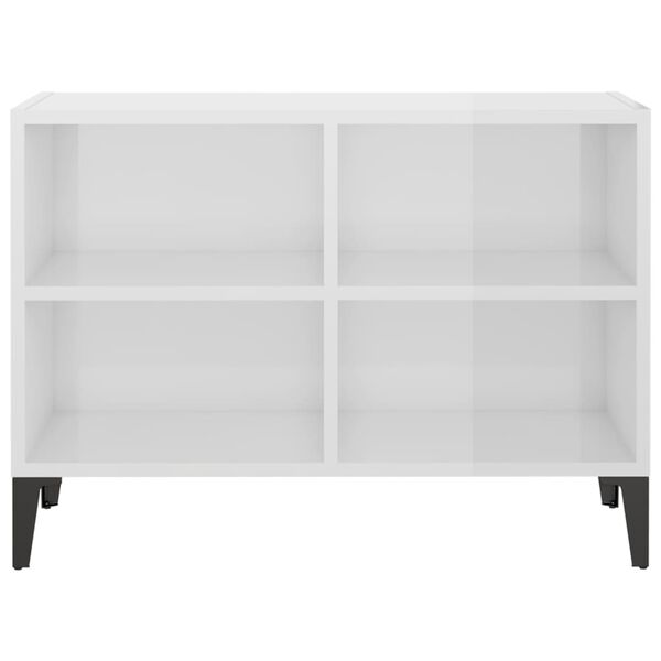 vidaXL TV Cabinet High gloss white Engineered wood Medium TV Cabinet