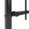 vidaXL Garden Fence with Hoop Top Steel 421.3"x59.1" Black
