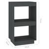 vidaXL Book Cabinet Grey Solid Pine Wood Compact Book Cabinet