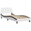 vidaXL Bed Frame White and Black