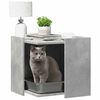 vidaXL Cat Litter Box Enclosure Concrete grey Engineered wood Compact