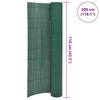 vidaXL Double-Sided Patio Fence 43.3x118.1" Green