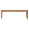 vidaXL Patio Bench with Red Cushion 59.1" Solid Teak Wood