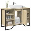 vidaXL Bathroom Sink Cabinet Sonoma oak Engineered wood, metal Medium