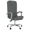 vidaXL Massage Office Chair Dark Grey Polyester Adjustable
