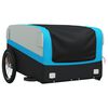vidaXL Bike Trailer Black and Blue 99.2 lb Iron