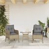 vidaXL Garden Chair Set of 2 Mix Beige