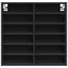 vidaXL Display Cabinet Black Engineered wood 23.6 x 3.3 x 22.8 in