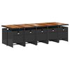 vidaXL Patio Dining Set Set of 10 Black, Brown, Cream White