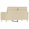 vidaXL 2-seater Sofa Cream 100% Polyester, Metal, Textilene