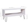 vidaXL Coffee Table White Solid pine wood, metal Medium Durable