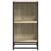 vidaXL Book Cabinet Sonoma oak Engineered wood, Metal Compact