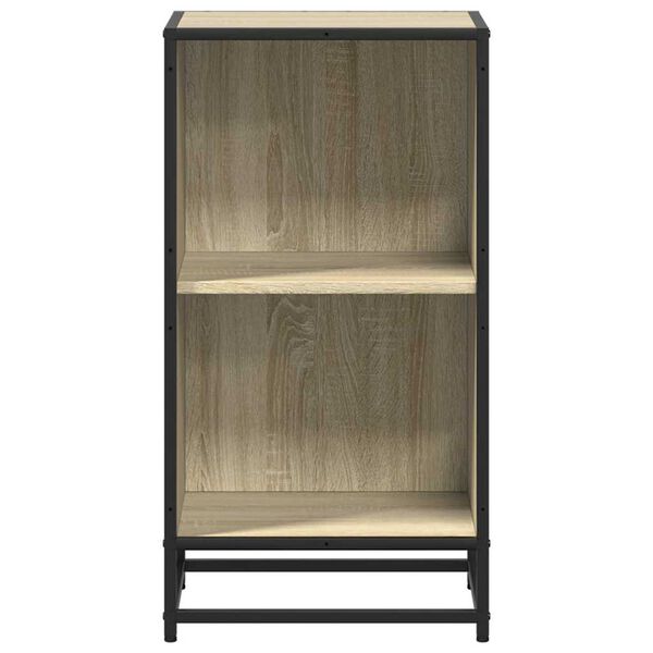 vidaXL Book Cabinet Sonoma oak Engineered wood, Metal Compact