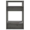vidaXL Book Cabinet Grey Solid pine wood Medium Book Cabinet