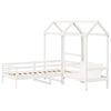 vidaXL Day Bed And Bench Set White Solid pine wood, Plywood Single size