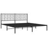 vidaXL Bed Frame Black Powder-Coated Steel Super King Bed Frame