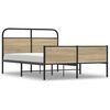 vidaXL Bed Frame Sonoma oak Steel Full Durable Bed Frame Rectangular