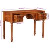 vidaXL Desk with Drawers 43.3"x19.7"x29.9" Solid Wood Acacia