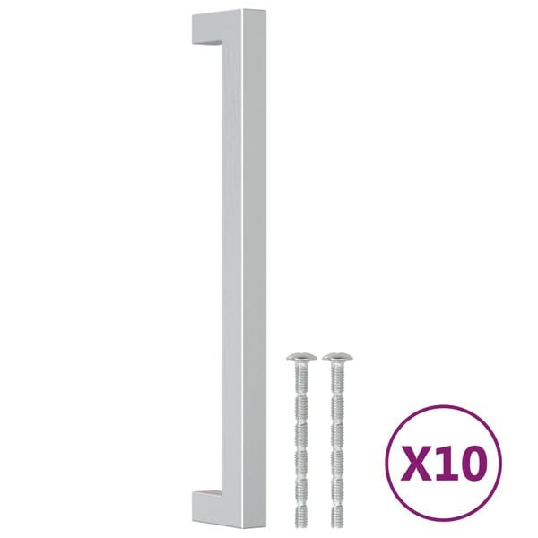vidaXL Cabinet Handle Set of 10 Silver Stainless steel