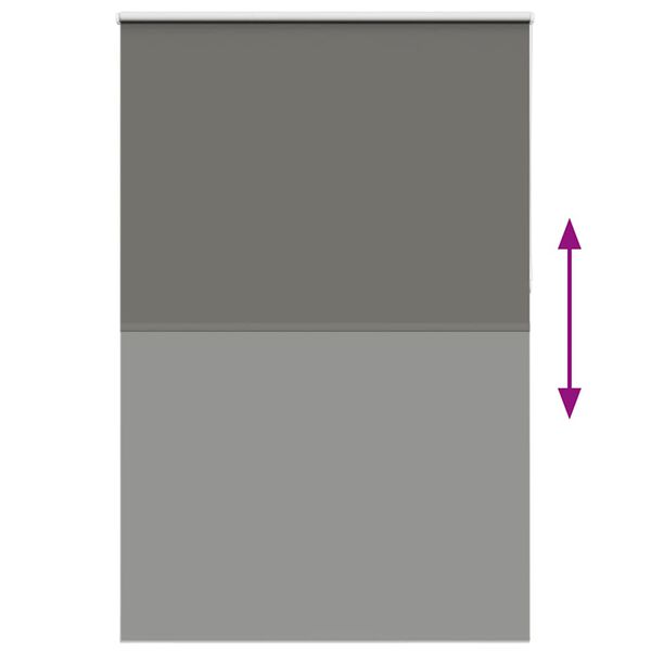 vidaXL Roller Blind Grey 100% Polyester 57.1 x 82.7 in Rollable