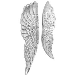 vidaXL Wings Sculpture Silver 31 x 5 x 91 cm Aluminium