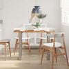 vidaXL Dining Table Natural wood, Silver