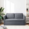 vidaXL Floor Sofa Bed Dark Grey Velvet Compact