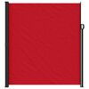 vidaXL Retractable Side Awning Red Polyester with PU coating 86.6x236.2 in