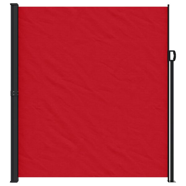 vidaXL Retractable Side Awning Red Polyester with PU coating 86.6x236.2 in