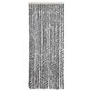 vidaXL Fly Curtain Grey and Black and White 22.0x72.8" Chenille