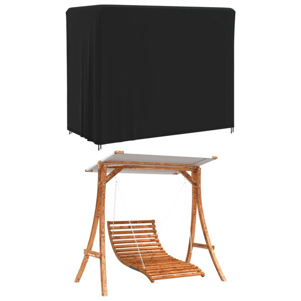 vidaXL Garden Swing Cover Black 420D Oxford fabric with PU coating