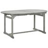 vidaXL Garden Table Grey with a grey wash finish Solid acacia wood