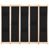 vidaXL 5-Panel Room Divider Black 78.7"x66.9"x1.6" Fabric