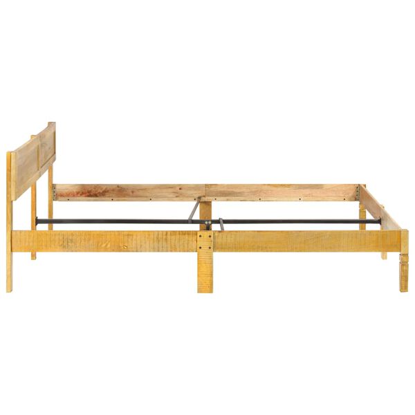 vidaXL Bed Frame Natural Mango Wood Solid Mango Wood 79 in Durable