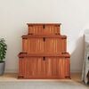 vidaXL Storage Chest Brown Solid acacia wood, MDF Set of 3 Storage Chest