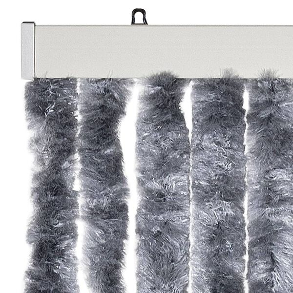 vidaXL Fly Curtain Silver 39.4x78.7" Chenille