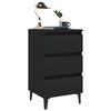 vidaXL Bed Cabinet Black Engineered wood, Metal Compact Bed Cabinet