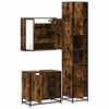 vidaXL Bathroom Furniture Set Smoked Oak Engineered wood, metal, glass