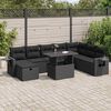 vidaXL Garden Sofa Set Black