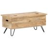 vidaXL Chest Natural wood Solid mango wood, Steel Medium Chest