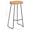 vidaXL Bar Chair Set of 2 Brown and Black
