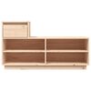 vidaXL Shoe Cabinet Untreated Natural Wood Solid pine wood Medium