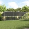 vidaXL Dog Kennel 3 pcs Silver 19.69 x 6.56 x 6.56 ft Galvanised steel