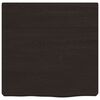vidaXL Bathroom Countertop Dark Brown 15.7 x 15.7 x (0.8-2.4) " Treated Solid Wood