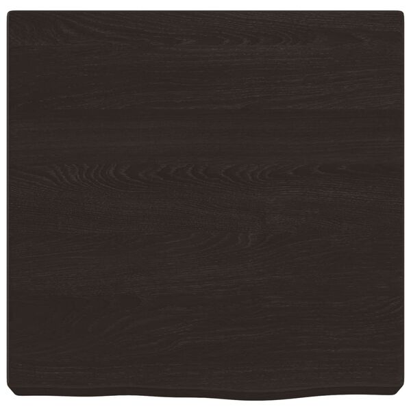 vidaXL Bathroom Countertop Dark Brown 15.7 x 15.7 x (0.8-2.4) " Treated Solid Wood