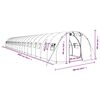 vidaXL Greenhouse White Polyethylene (PE), Galvanized Steel Large