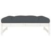 vidaXL Garden Footstool White, Anthracite