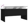 vidaXL Coffee Table Black Engineered wood Medium Hidden Compartments