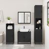 vidaXL Bathroom Mirror Cabinet Black Engineered wood, Metal Medium