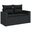 vidaXL Garden Sofa Set Black